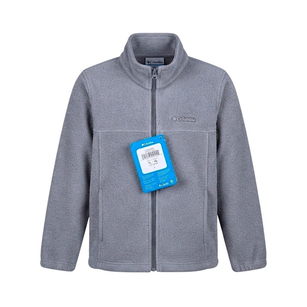 NWT Columbia Youth Full Zip Fleece Jacket Size XL Grey